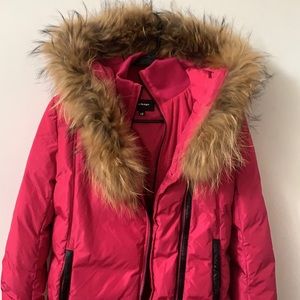 Mackage Fur Down Pink Coat 12